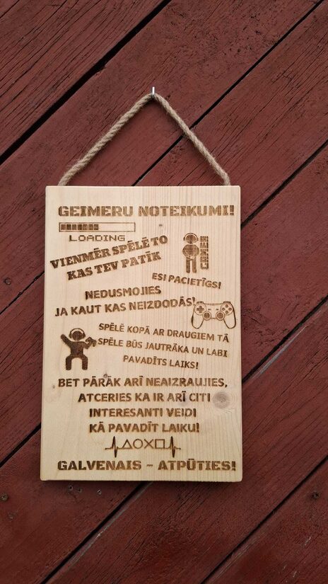 Plāksne "Geimeru noteikumi